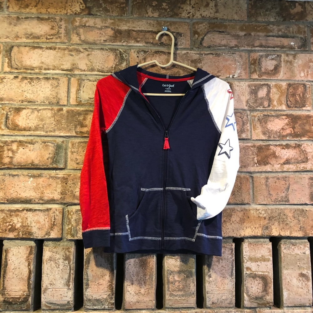 Cat & Jack Hoody, Red,White,Blue